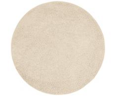 misento 292191 Hochflorteppich Shaggy, 133 cm rund, crème / weiÃ