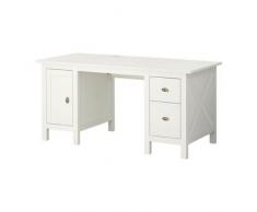 Country Schreibtisch mit 1 Tür und 2 Schubladen, weiss, BxHxT 160x74x65 cm
