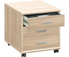 CS Schmalmöbel 51/43 Rollcontainer, Holz, eiche, 46 x 54 x 48 cm