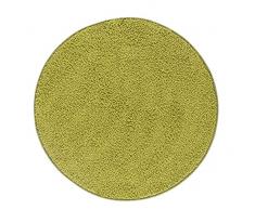misento 292184 Hochflorteppich Shaggy, 100 cm rund, grün
