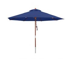 anndora 30008 Sonnenschirm, navyblau, 300 cm rund, Gestell Holz, Bespannung Polyester, 9.5 kg