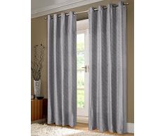 Thermo Ãsen Vorhang mit Polar Fleece Rücken - 20500- 350gr./m², Gardine Matt Verdunkelungsstoff Blickdicht. 245cm x 140cm (HxB),, Grau 20500, 20500
