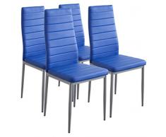 Albatros 2705 Milano 4 x Esszimmerstuhl, blau