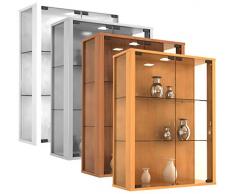 VCM Wandvitrine Udina - ohne Beleuchtung Kern-Nussbaum