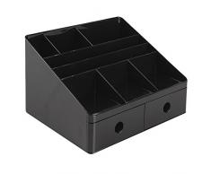 Interdesign 42017EU Linus Schreibtisch Organizer mit Schubladen, schwarz