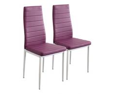 Albatros 2867 MILANO 2x Esszimmerstuhl, violet / lila