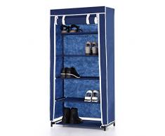 iKayaa 5 Schicht Staubdichtes Schuhregal Schuhschrank Regale 120 x 60 x 30 cm INS20318