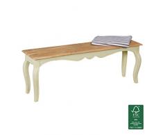 Wohnling WL1.806 Esszimmerbank, Holz, weiÃ, 120 x 35 x 45 cm