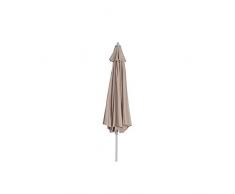 Siena Garden 800676 Sonnenschirm Push Up, Durchmesser 300 cm, Aluminiumgestell silber, Bezug Polyester taupe