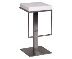 Wohnling WL1.284 DURABLE M2 Barhocker, Tresenhocker Edelstahl, gebürstet weiÃ
