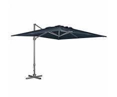 Siena Garden Davos Ampelschirm Aluminium Gest, 3 x 3, grau / silber