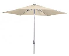 GoodSun Sonnenschirm Push Up, natur, 260 cm rund, Gestell Alu/Stahl/Kunststoff, Bespannung Polyester, 6.7 kg
