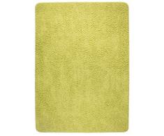 misento 292124 Langflor Teppich Hochflorteppich Shaggy einfarbig weicher Flor uni, 100 x 150 cm, grün