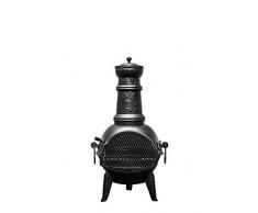 Buschbeck Feuerstelle, Gartenkamin Leaf 80, schwarz, 40 x 40 x 88 cm, 90107.000