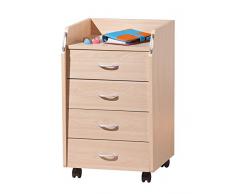 Links 50600350 NOVO Rollcontainer Ahorn Dekor MDF Metall 40x36x65 cm
