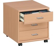 CS Schmalmöbel 55/43 Rollcontainer 43 Soft Plus, 46 x 48 x 54 cm, buche