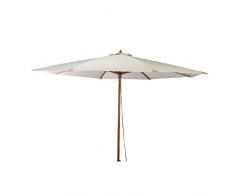 Siena Garden Sonnenschirm, Holzgestell Teakoptik, Durchmesser 350 cm, Bezug Polyester natur