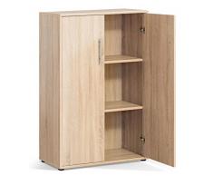 Office Aktenschrank , Sonoma Eiche, E1 Melamin beschichtet incl. 2 Einlegeböde