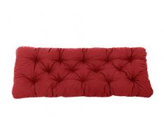 Ambientehome 2er Sitzkissen Bank Evje, rot, ca 120 x 50 x 8 cm, Polsterauflage, Bankauflage