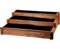 dobar Drei-Etagen Hochbeet Peru aus Holz (Kiefer): Tischbeet Bausatz für Gemüse, Kräuter, Blumen, flexibel platzierbar, braun, 110 x 88 x 36 cm, 58180FSC