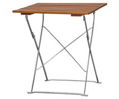 H.G. Bistro Tisch 70 x 70 cm, Stahlgestell feuerverzinkt, Belattung Rubinie, braun