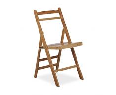 Relaxdays Klappstuhl aus Bambus, Gartenstuhl klappbar, H x B x T: ca. 78 x 37,5 x 44, natur