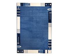 Andiamo 1100309 Teppich Le Havre, Webteppich mit Bordüre, 120 x 170 cm, blau