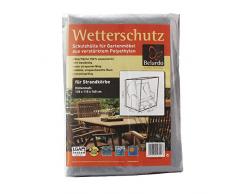 Belardo Wetterschutzhaube für Strandkörbe, Grau, 135 x 115x 160 cm