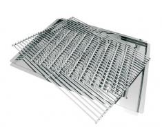 Activa Grillrost, Brennerabdeckung und Fettauffangschale, Silber