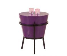 Links 99801420 Beistelltisch Wohnzimmertisch Nachttisch Tisch Wohnzimmer rund lila modern NEU