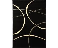 benuta 4053894293191 Teppich Swing 120x170 cm Teppich, Kunstfaser, Schwarz, 120 x 170 cm