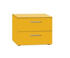 Modular 1121032z Nachttisch Garda, 2 Schubladen, ginstergelb