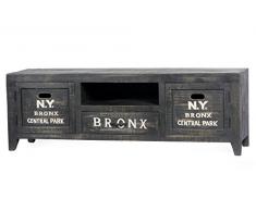SIT-Möbel 4275-11 Lowboard Bronx, 150 x 40 x 50 cm, Mangoholz lackiert, antikschwarz