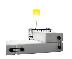 Kartell Trix Pouf, Bambus, weiÃ, 75 x 36 x 100 cm