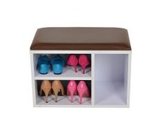Homcom 833-049BN Geräumiger Schuhschrank Schuhregal Schuhablage Schuhständer, Holz, braun, 65 x 35 x 38 cm