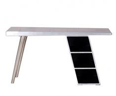 SIT-Möbel 2007-21 Schreibtisch Downtown, 150 x 60 x 75 cm, mit Alu beschlagen, silber