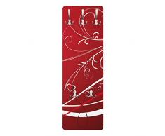 Apalis 79373 Wandgarderobe Red Hearts | Design Garderobe Garderobenpaneel Kleiderhaken Flurgarderobe Hakenleiste Holz Standgarderobe Hängegarderobe | 139x46cm