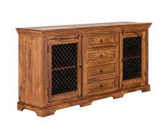 massivum Sideboard Merlin 180x90x45 cm Palisander braun gewachst