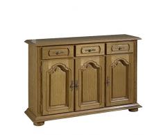 BFK Möbel Collection 45300 Kommode Seefeld, 37 x 118 x 83 cm, P43 eiche