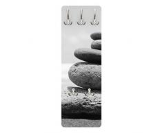 Apalis 79442 Wandgarderobe Sand Stones No2 | Design Garderobe Garderobenpaneel Kleiderhaken Flurgarderobe Hakenleiste Holz Standgarderobe Hängegarderobe | 139x46cm