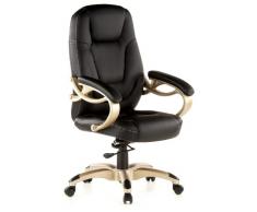 hjh OFFICE 668500 Bürostuhl / Chefsessel Triton 500 PU, schwarz / silber (Champagner)