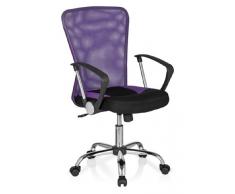 hjh OFFICE 685114 Bürostuhl, Chefsessel Net Star Netzstoff, lila / schwarz / chrom