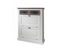 BFK Möbel Collection Cabana Schuhschrank Holz weià 40x80x110 cm