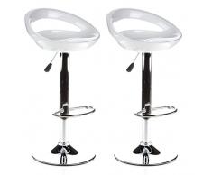 hjh OFFICE 685305 Barhocker / Tresenhocker Lungo 2-er Pack / 2 Hocker, weiÃ