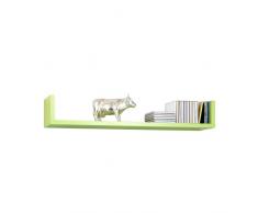 FMD Möbel 299-002 Wandregal Josi 2, 92 x 15 x 19,5 cm, pastellgrün