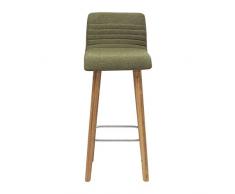 Kare 81233 Barhocker Lara Möbel, Stoff, olivegrün / schwarz, 46 x 42,5 x 98 cm