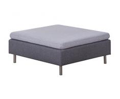 Cavadore 5037 Polsterhocker Scrubbles, 91 x 40 x 91 cm, Inari hellgrau / grau