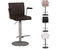 Wohnling WL1.945 Barhocker, Lederimitat, braun, 43 x 52 x 85-110 cm