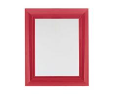 Kartell Francois Ghost Wandspiegel, Plastik, rot transparent, 5.7 x 79 x 5.7 cm