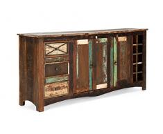 massivum Sideboard Cruzar 193x90x45 cm Hartholz bunt gewachst